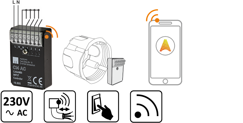 Casambi - input controller - push-button-interface